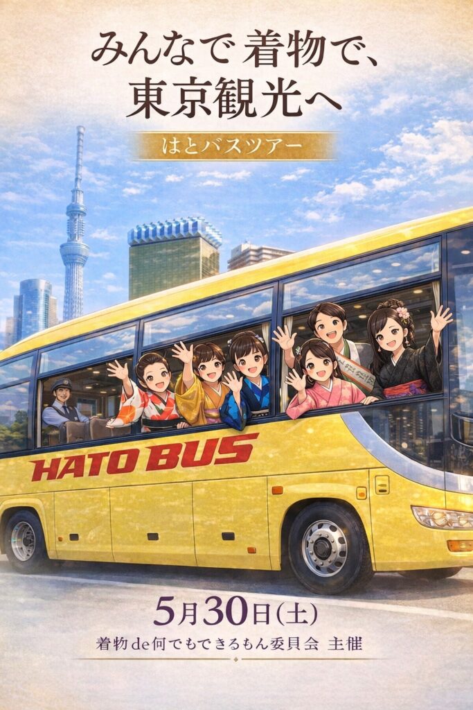 みんなで着物で東京観光へ パンフレット